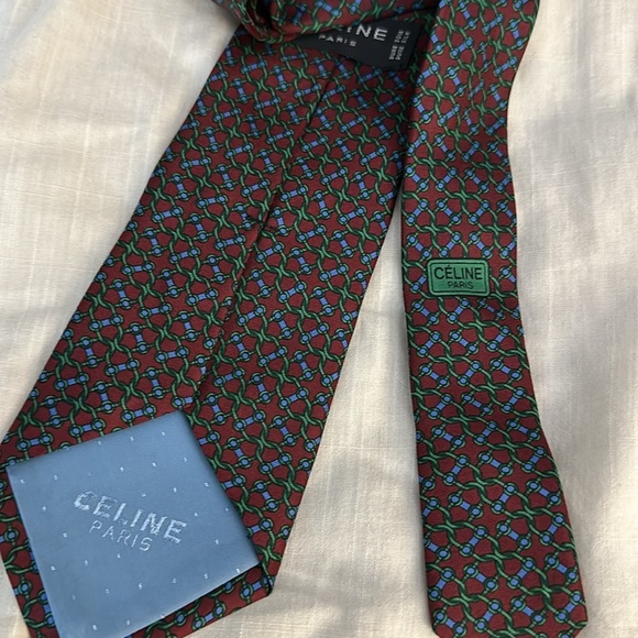 Celine Silk Neck Tie - Picture 5 of 5
